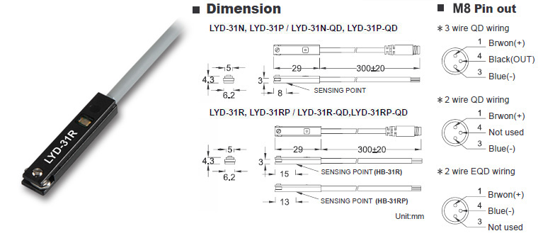 LYD-31 Dimension Sensors ASC Series