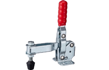 Vertical acting toggle clamps with horizontal mounting base, holding capacity 500N to 5500N