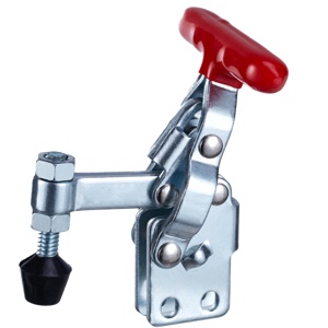 DST-12075 Vertical acting toggle clamp with vertical mounting base T-Handle solid bar 910N