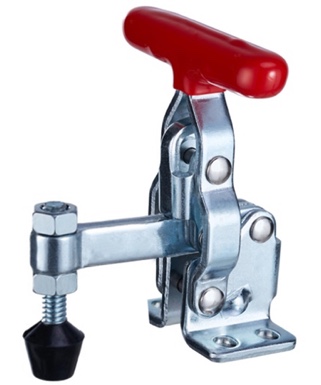 DST-12080 Vertical acting toggle clamp with horizontal mouting base T-Handle solid bar 910N
