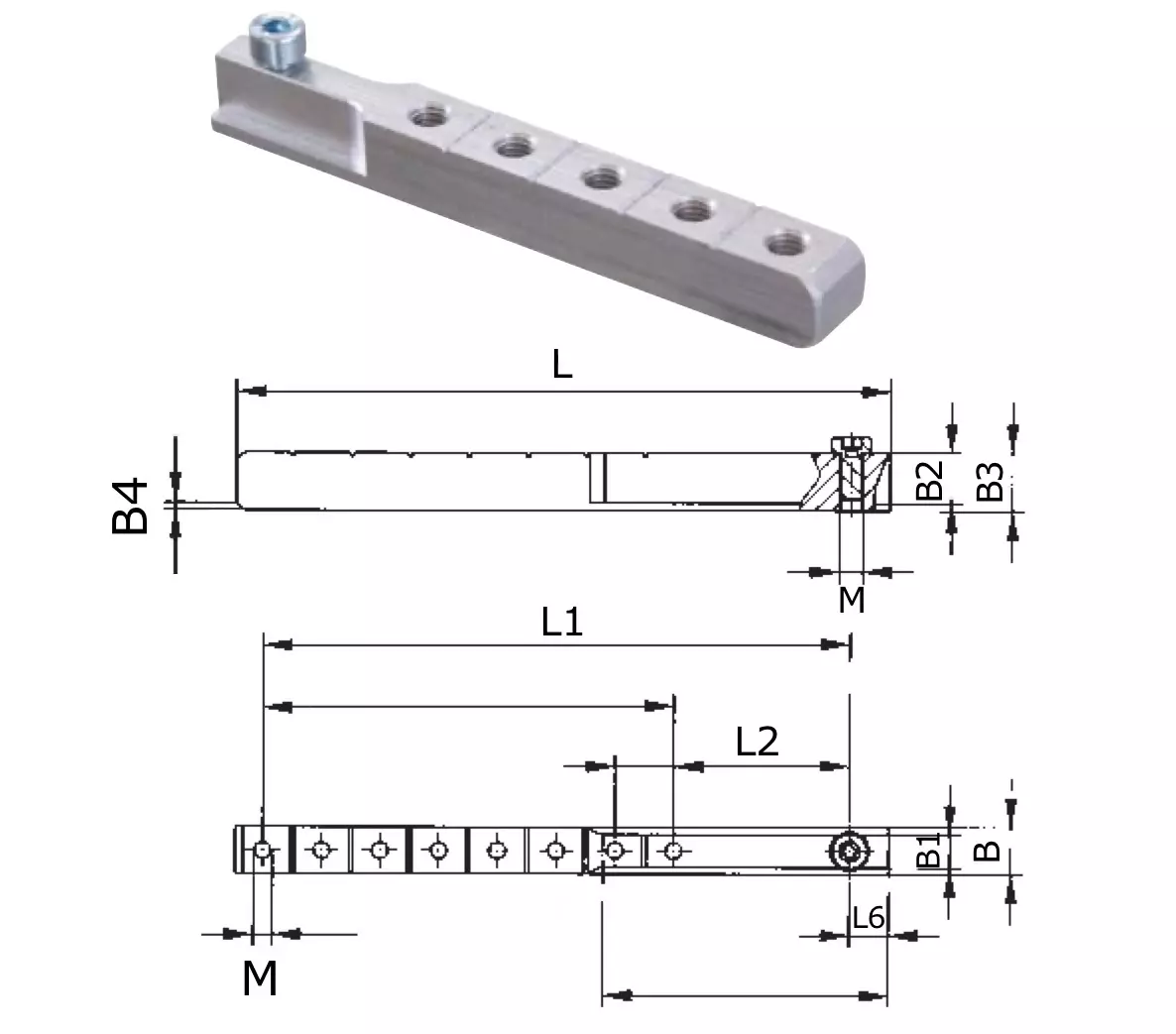 MS10/32 Clamping arm extension for toggle clamps