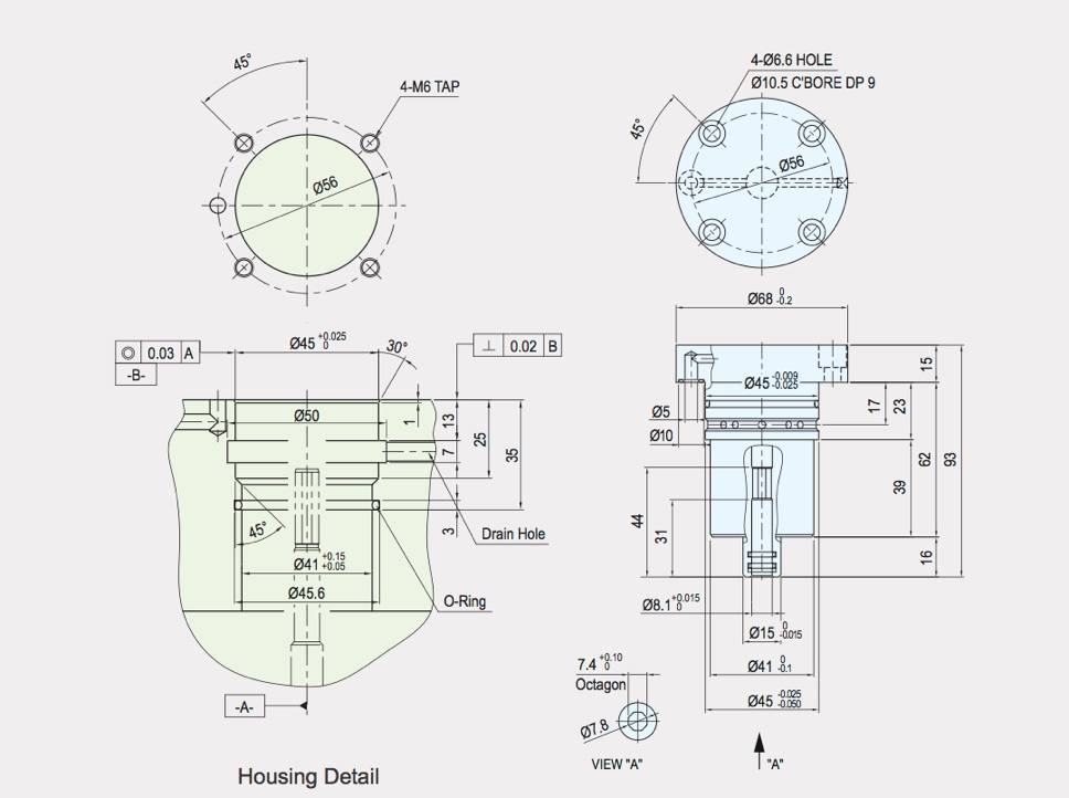 SRJ01-204-01 Drawing Bore mounted Integrated Type Rotary Union-Rotary Joint