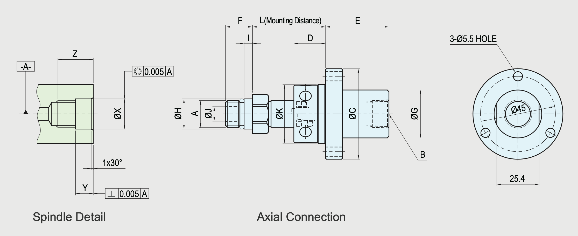 SRJ02-101-01 Bearingless Detachable Type Rotary Union-Rotary Joint Technical Drawing