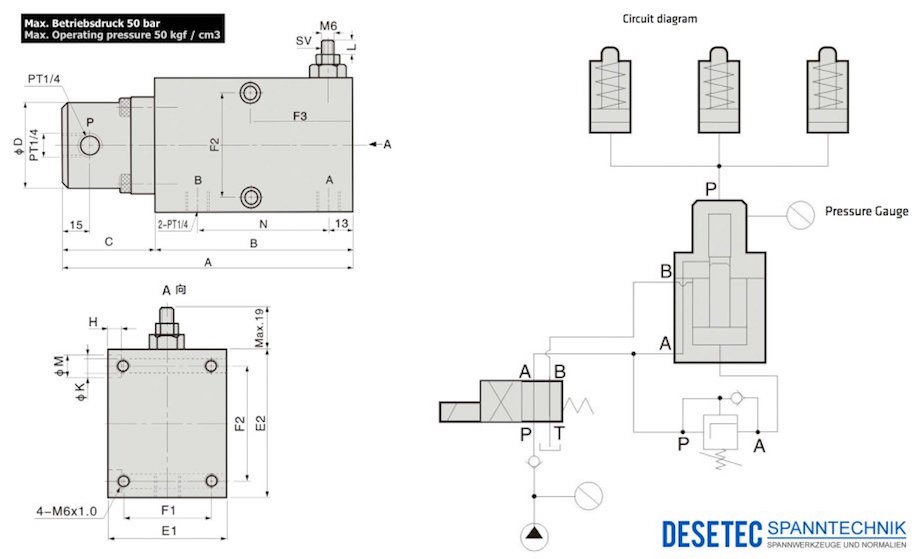 HB Zeichnung Hydraulischer Druckübersetzer-Druckverstärker