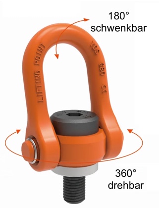 YDS Anschraubwirbel, Lastbock, Doppelwirbelringschraube