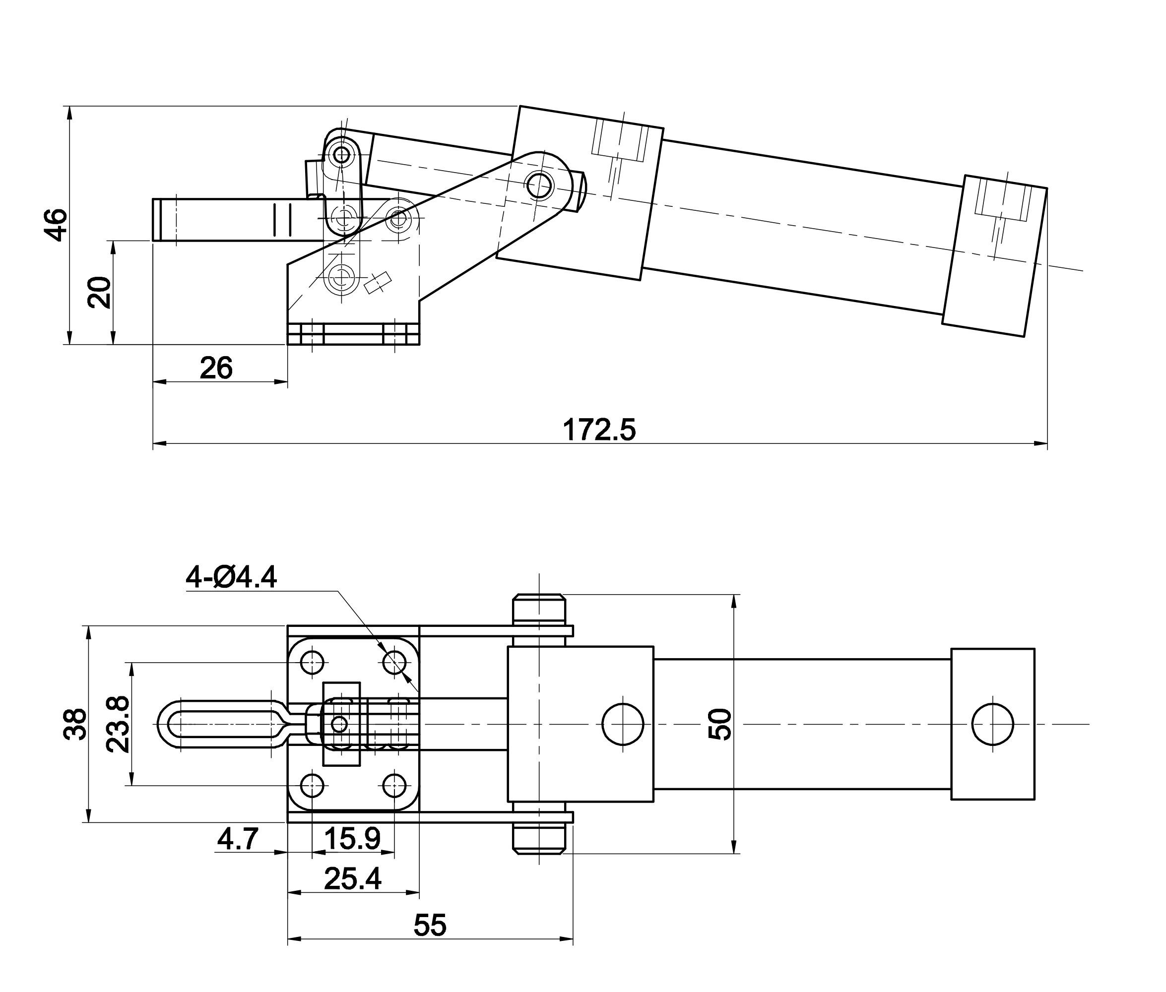 DST-10101-A Datenblatt Pneumatikspanner 500N