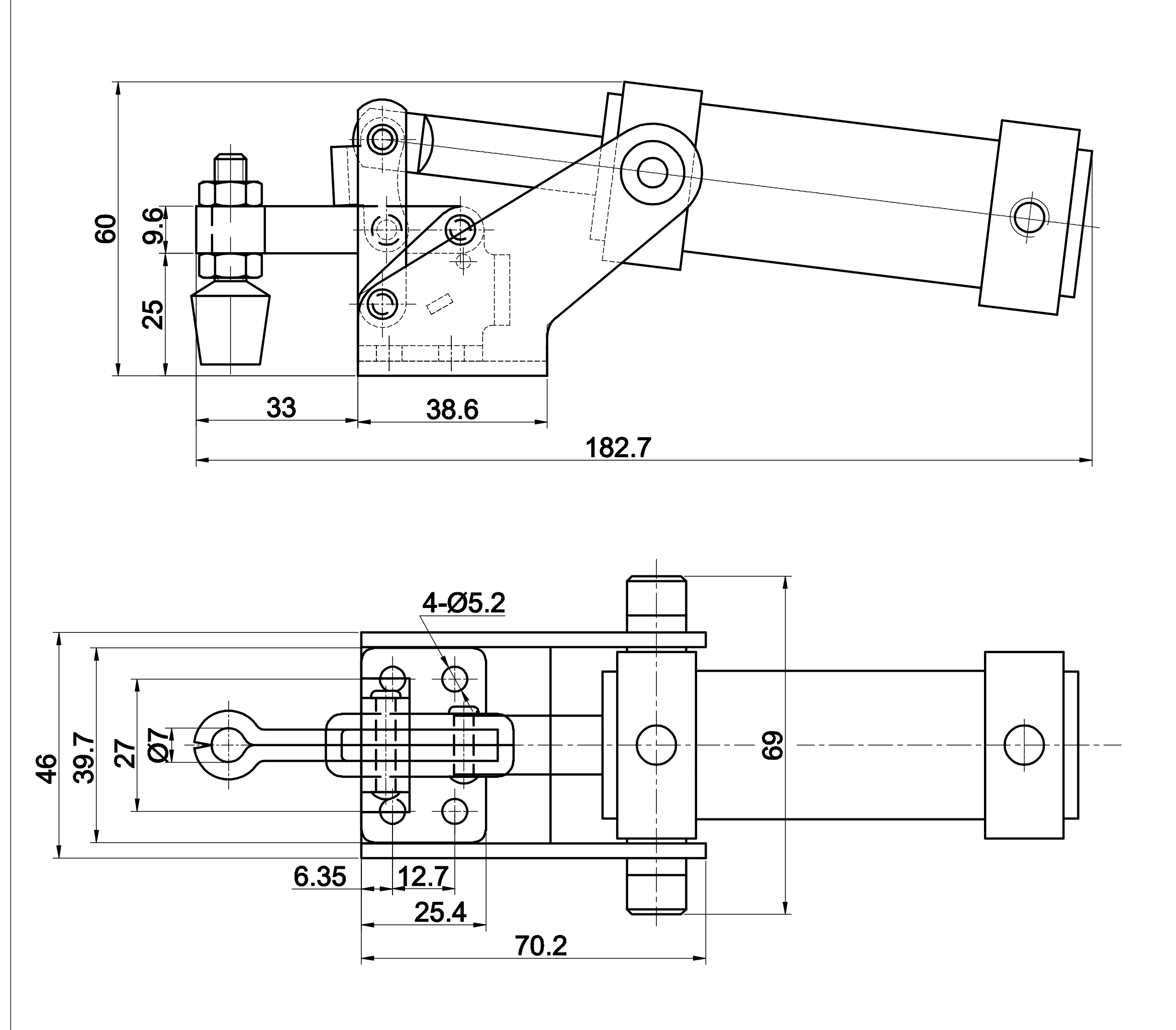 DST-12050-A Datenblatt Pneumatikspanner 910N