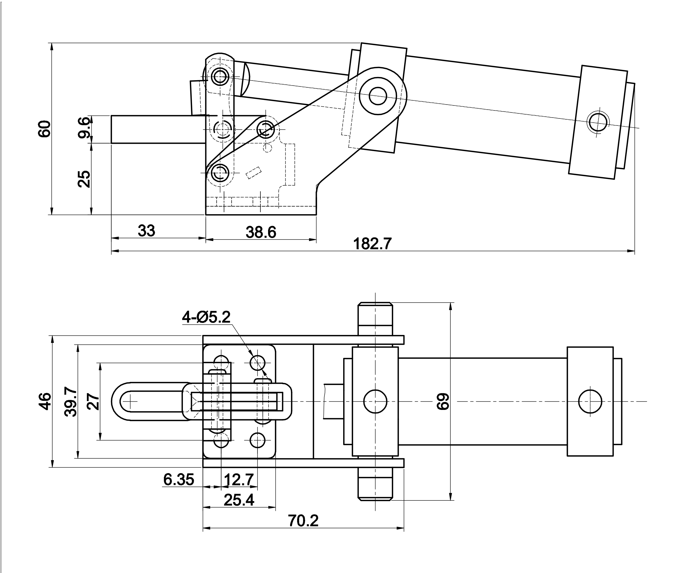 DST-12050-UA Datenblatt Pneumatikspanner 910N