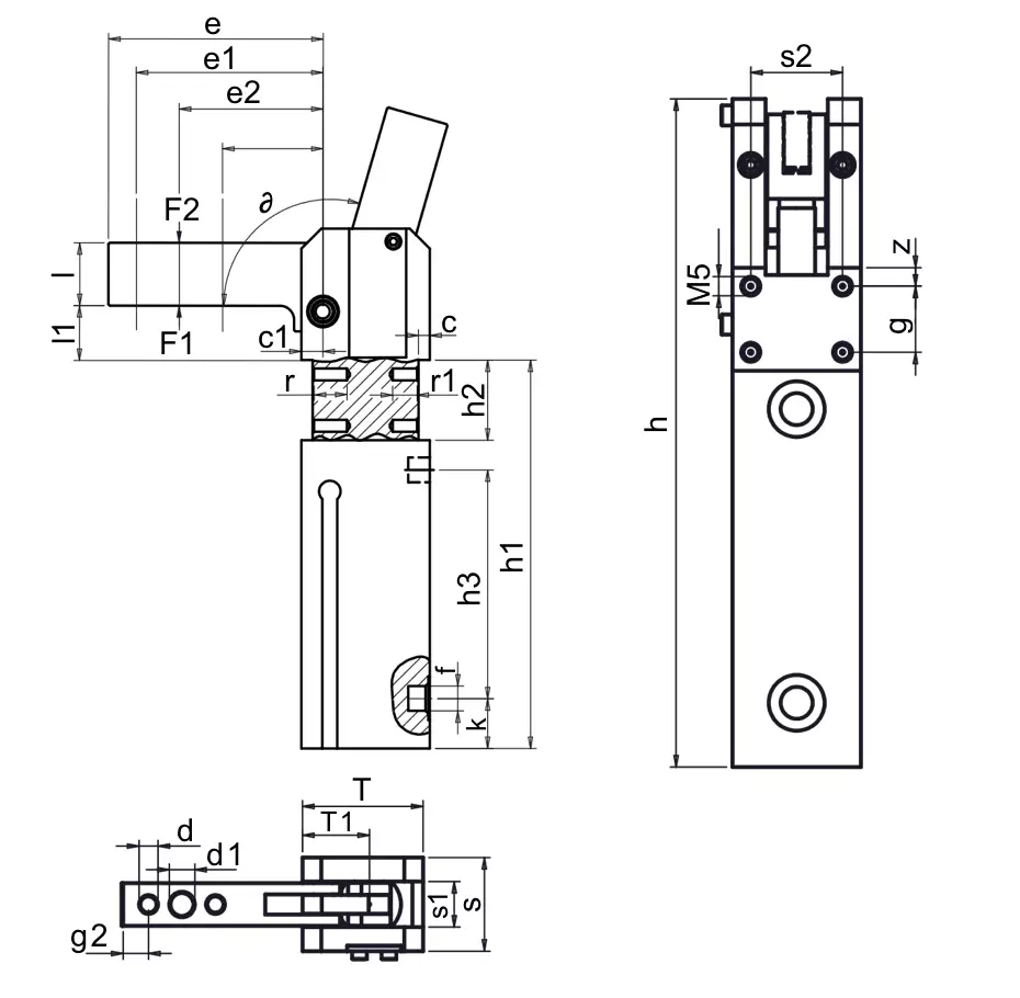 P10 Dimensionen Automations Kraftspanner