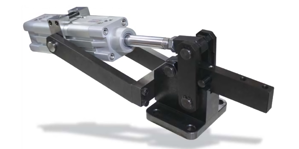 P60 Heavy type pneumatic clamp, horizontal cylinder DESETEC Spanntechnik