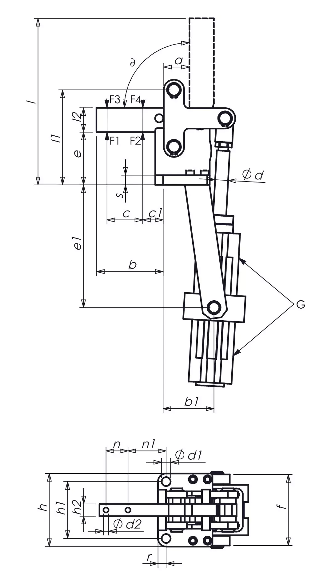 P62 Technical Drawing and Dimension table