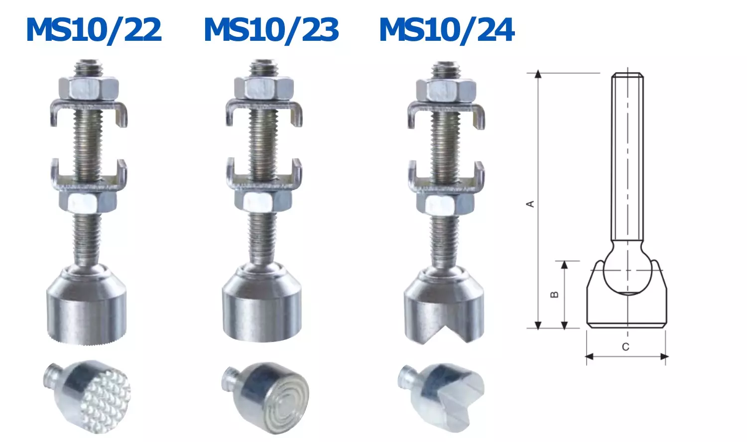 Schrauben und Muttern für den Schnellspanner (mit Gummikopf) von