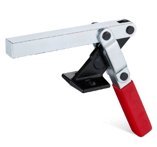 DST 75027 Vertikal Kniehebelspanner fuer schwere Lasten mit abgewinkeltem Fuss