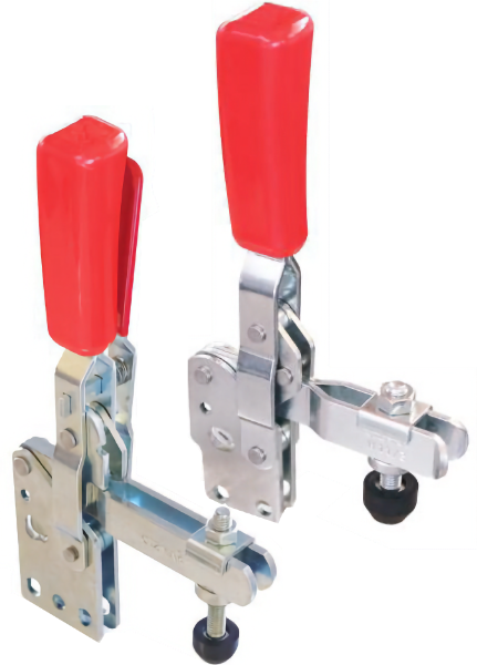 M10 Vertical toggle clamp with vertical base and open clamping arm