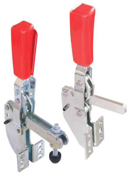 M12 Vertical toggle clamp with angle base and open clamping arm