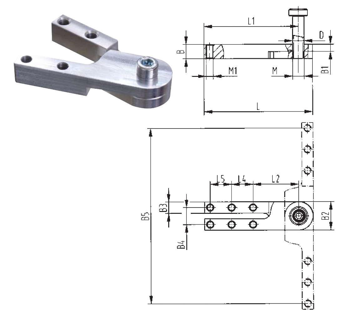 Schnellspanner Zubehör - MS10/36 Haltearmadapter Spannarmadapter für Handspanner Schnellspanner